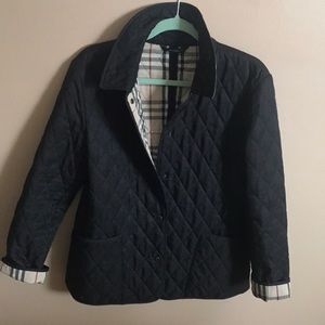 Authentic Burberry Black Quilted Trench Jacket